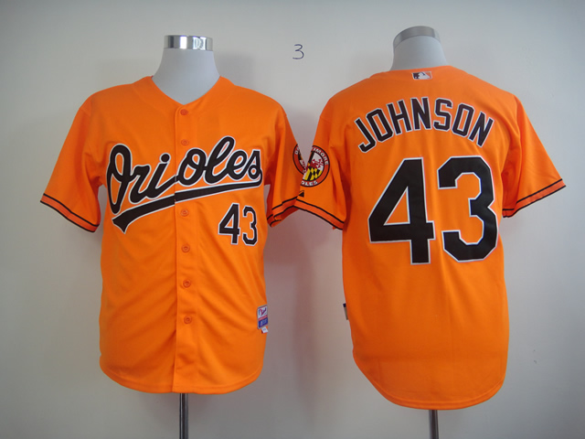 Men Baltimore Orioles 43 Johnson Orange MLB Jerseys